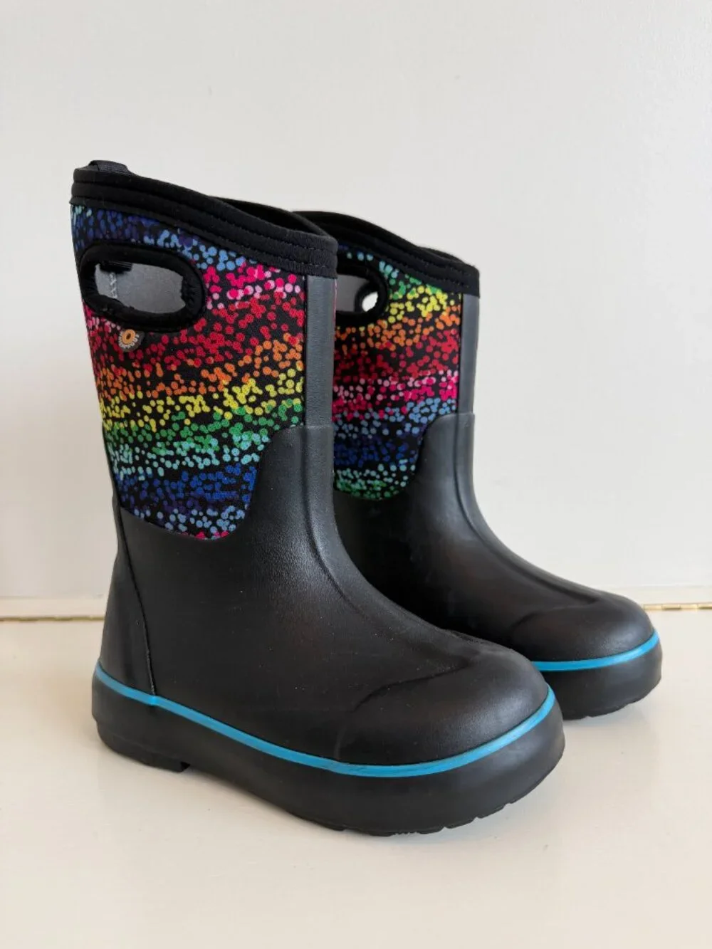 BOGS Classic II Rainbow Waterproof Insulated Winter Rain Boots Kids US 12 - Picture 1 of 5